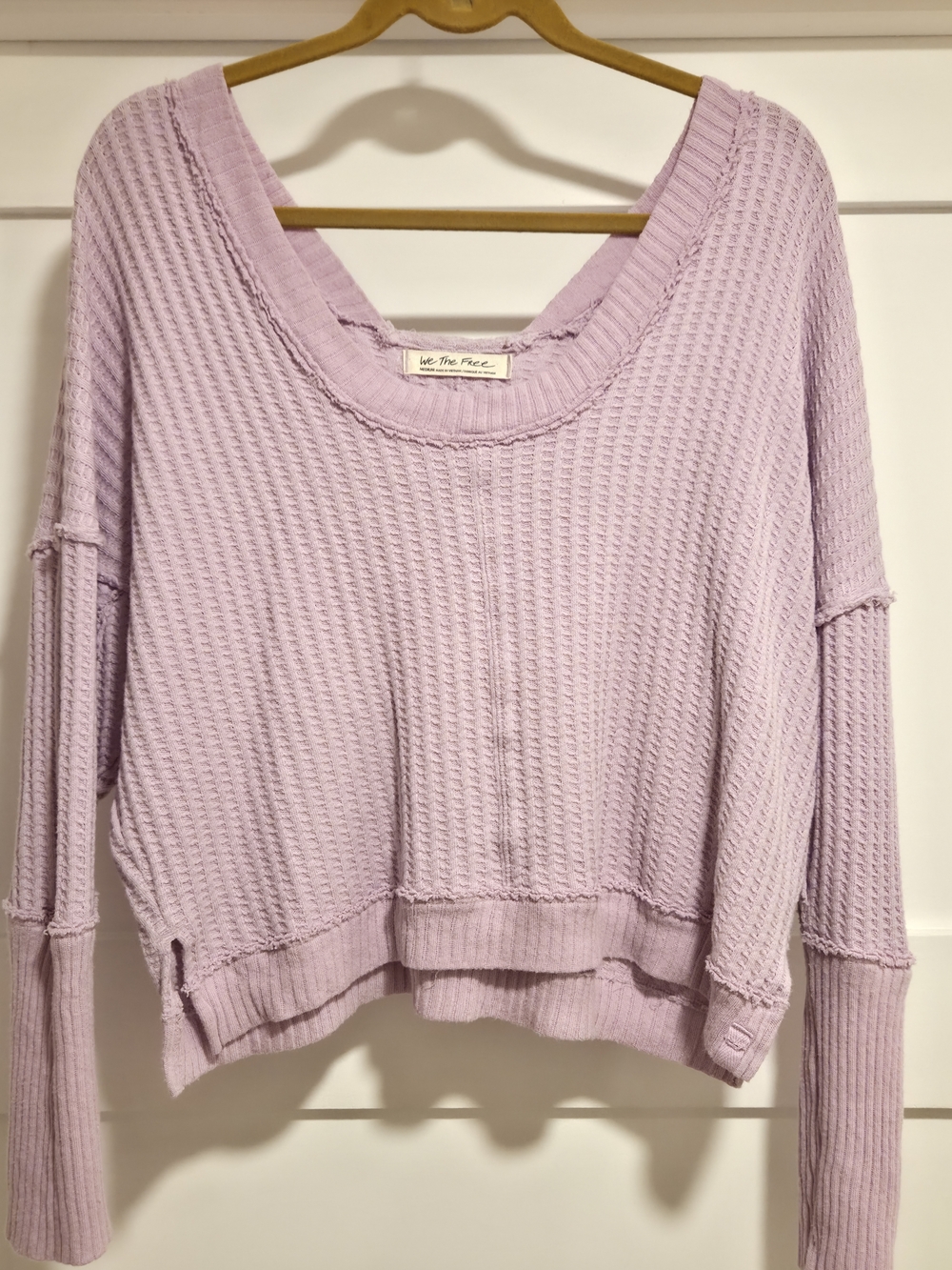 Free People We The Free New Magic Thermal Top Orchid Dust Lavender Medium